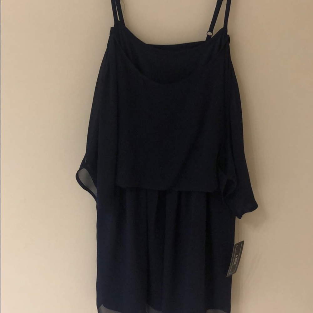 Navy Blouse Dress - Picture 2 of 4